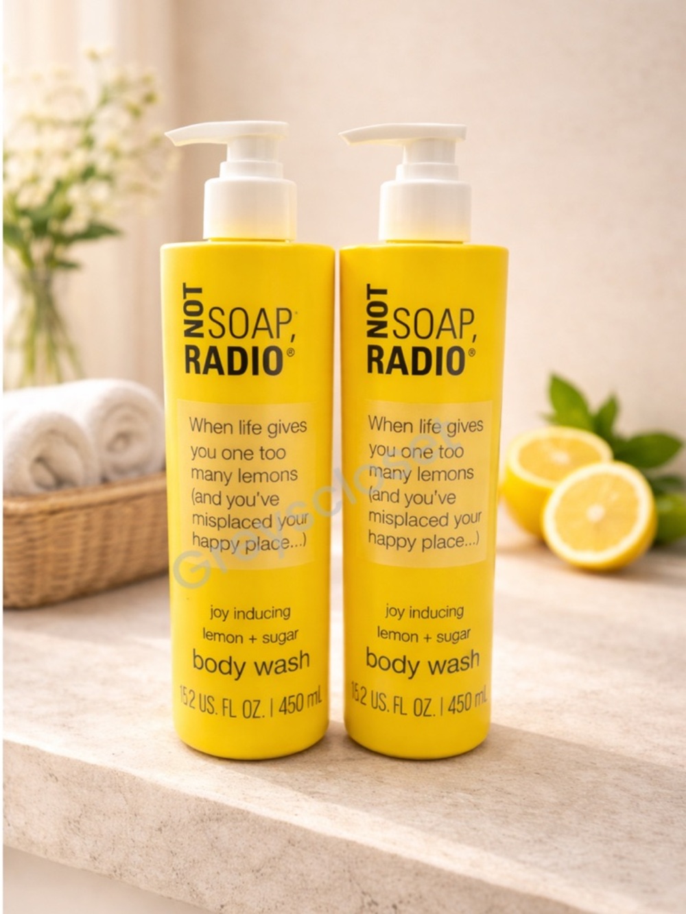 PRICE DROP‼️NOT SOAP, RADIO BODY WASH 🍋LEMON+ SUGAR PUMP BOTTLE (2 PK) 15.2 oz